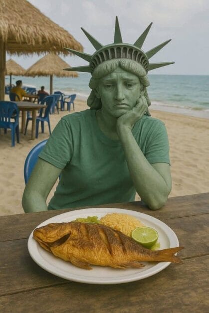 ¿Y si la Estatua de la Libertad se fuera pa’ Cartagena? La IA ya la puso costeña y los memes no perdonan