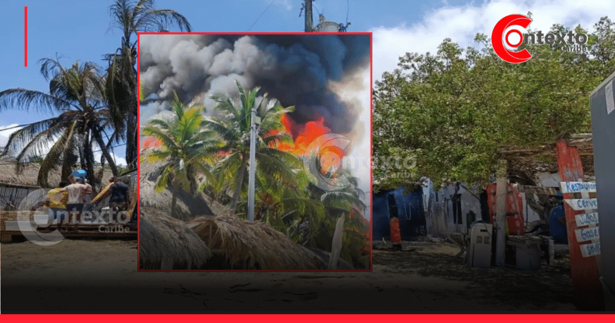 Una tragedia de gran magnitud se registró en el corregimiento turístico de Rincón del Mar, municipio de San Onofre, en Sucre, donde un voraz incendio consumió varias cabañas y una casa, dejando a su paso millonarias pérdidas.