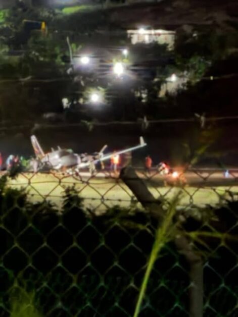 Momento del accidente de la avioneta en Aeropuerto Las Brujas de Corozal. Noticias de Sucre en Contexto Caribe