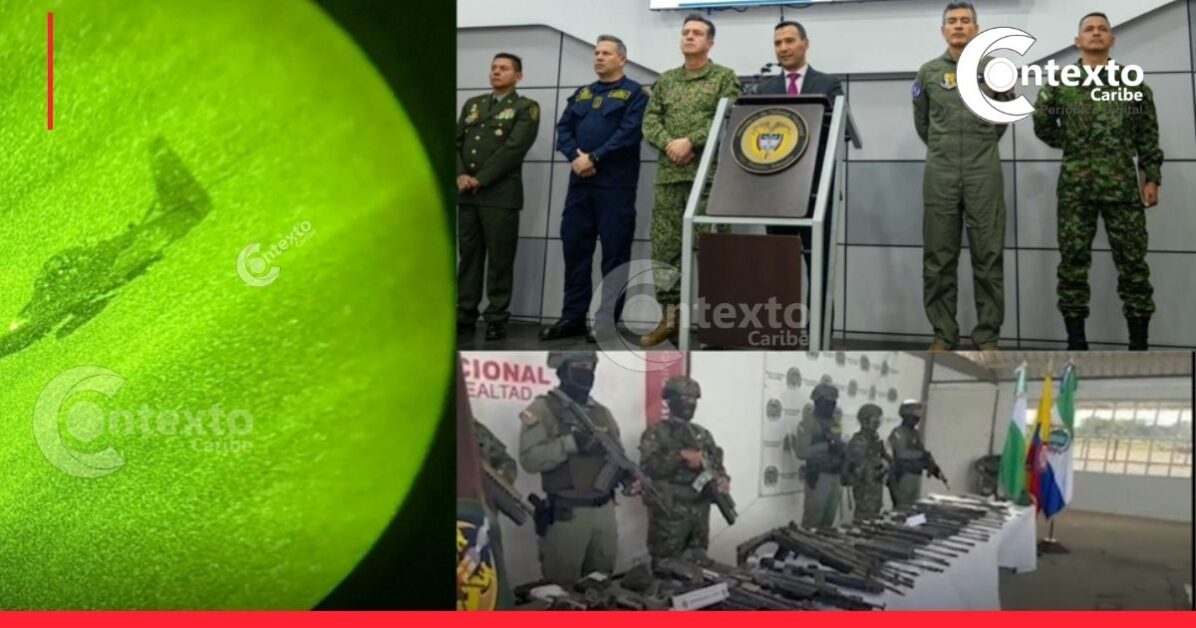 bombardeo guaviare menores contexto caribe Texto alternativo: Imagen de fuerzas armadas y policiales en una conferencia en el Caribe.