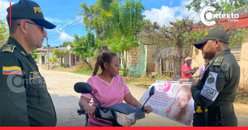 Policía de San Onofre realiza campaña preventiva contra el hurto y las lesiones personales