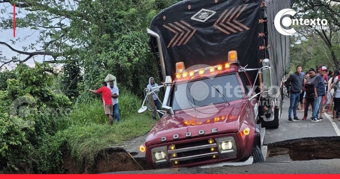 lluvias via cerrada cordoba Puente colapsado en la vía Lorica Chinú tras fuertes lluvias en Córdoba
