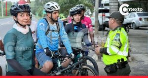 Policía refuerza la seguridad vial con ciclistas en la vía San Onofre–Cartagena