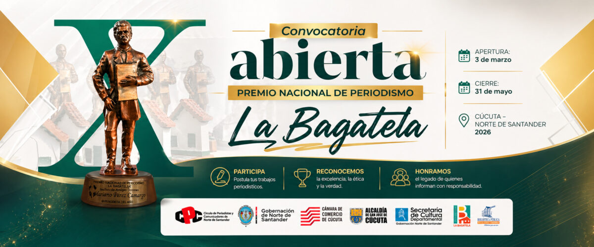 Abren convocatoria para el Premio Nacional de Periodismo La Bagatela 2026