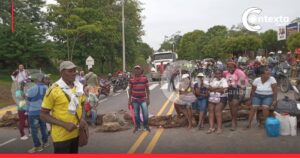 Protesta en Pajonal mantiene cerrada la vía entre Sucre y Bolívar