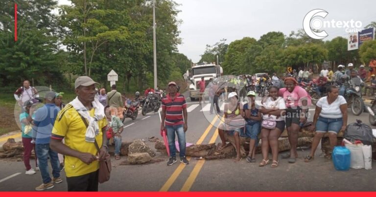 Protesta en Pajonal mantiene cerrada la vía entre Sucre y Bolívar