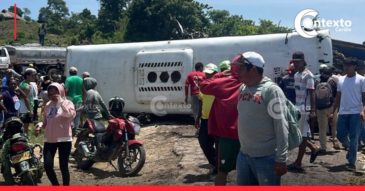 Bus escolar se accidentó en Morroa: varios estudiantes resultaron heridos