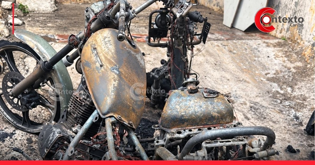 “Se le dio la gana”: habitante de calle habría prendido fuego a dos motos en Cartagena