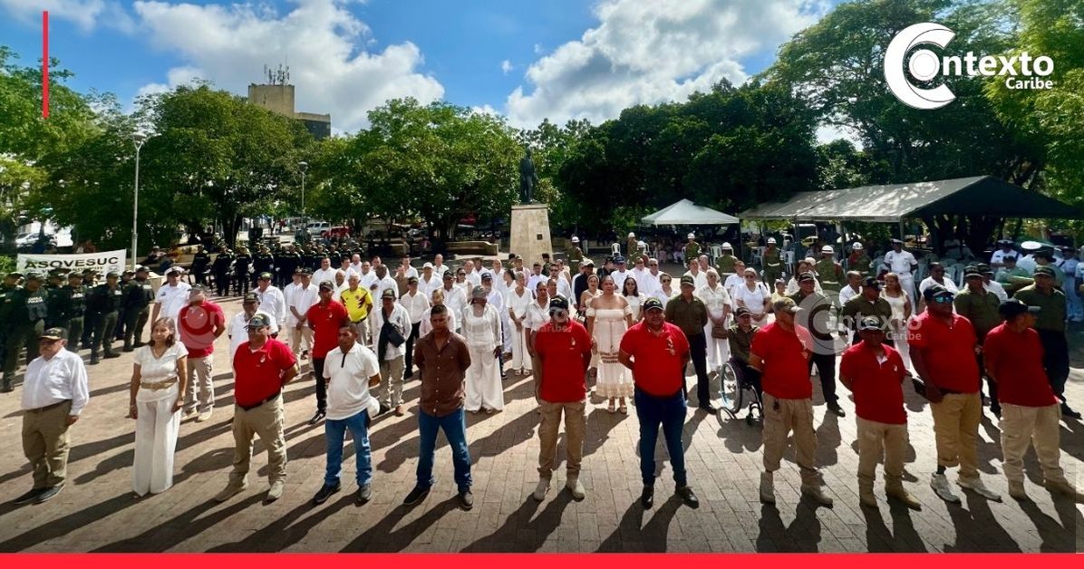 VETERENANOS SUCRE FUERZA ARMADA COLOMBIA Homenaje a veteranos en Sincelejo: así fue la ceremonia en el Parque Santander